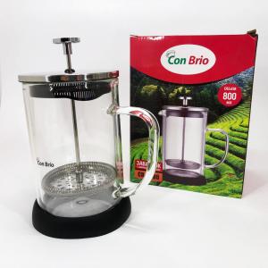 Френч-прес із подвійними стінками Con Brio CB-6480 800 мл, Заварник для чаю з пресом багаторазовий