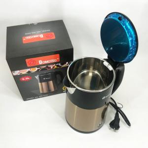 Електрочайник чайник 2.3 л із нержавіючої сталі Domotec MS-5029. Колір: жовтий