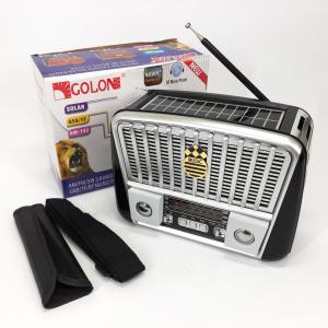 Радіоприймач акумуляторний Golon RX-456 із сонячною панеллю, Радіо приймач Black