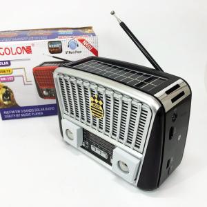 Радіоприймач акумуляторний Golon RX-456 із сонячною панеллю, Радіо приймач Black