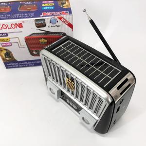 Радіоприймач акумуляторний Golon RX-456 із сонячною панеллю, Радіо приймач Black