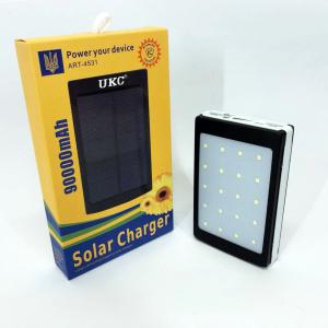 УМБ Power Bank Solar 90000 mAh мобільне зарядне з сонячною панеллю та лампою, Power Bank Charger Батарея