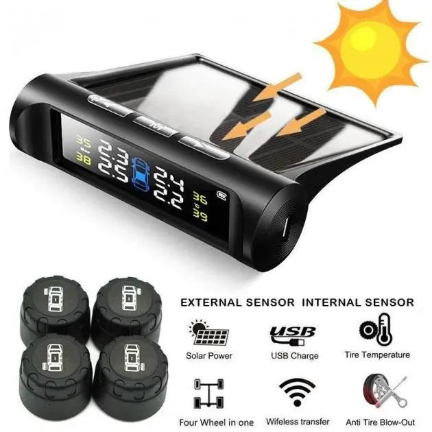 Система контролю тиску у шинах TPMS+SOLAR зовнішні датчики