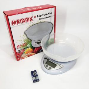 Кухонні електронні ваги з чашею до 5 кг Matarix MX-407, Компактні електронні кухонні ваги