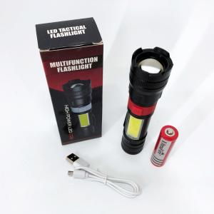 Ліхтар ручний акумуляторний PL-826-P70-COB(white+red), Портативний точковий ліхтар, Похідний ліхтарик