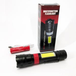 Ліхтар ручний акумуляторний PL-826-P70-COB(white+red), Портативний точковий ліхтар, Похідний ліхтарик