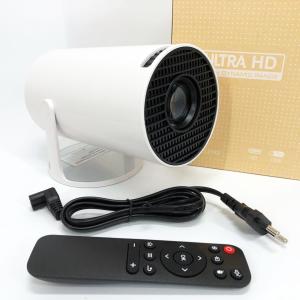LED Проектор для дому портативний Смарт з WiFi Bluetooth Android 11 1280х720р White