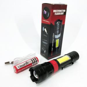 Ліхтар ручний акумуляторний PL-826-P70-COB(white+red), Портативний точковий ліхтар, Похідний ліхтарик