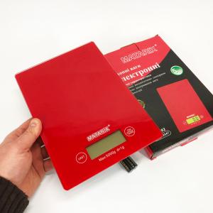Ваги кухонні MATARIX MX-402 5 кг з дисплеєм, Ваги кухонні для продуктів домашні. Колір: червоний