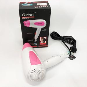 Фен для волосся складаний дорожній Gemei GM-1756 1200 Вт, Домашній фен для укладання Pink