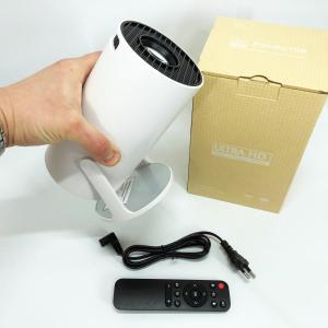 LED Проектор для дому портативний Смарт з WiFi Bluetooth Android 11 1280х720р White
