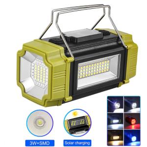 Ліхтар переносний LS-228-LED WHITE+RED+BLUE+YELLOW, Ліхтар для кемпінгу з вбудованим зарядним пристроєм