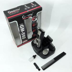 Машинка для стрижки 10в1 GEMEI GM-592, тример для бороди, триммер бездротової Black