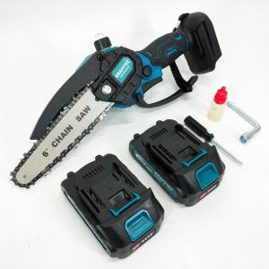 Акумуляторна ланцюгова міні пила 15 см у кейсі Krafftec (36V 4 Ач) + 2 акумулятори та індикатором заряду