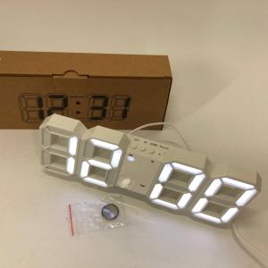 Годинник настільний LY-1089 з білим підсвічуванням LED білий, Годинник електронний світиться, Електронний годинник VST