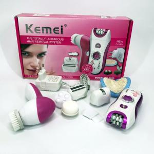 Епілятор жіночий багатофункціональний 6 в 1 пінцетний Kemei KM-3066 Х масажер догляд за шкірою 2 швидкості
