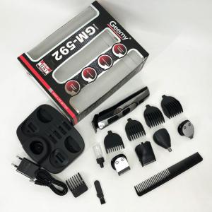 Машинка для стрижки 10в1 GEMEI GM-592, тример для бороди, триммер бездротової Black