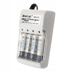 Зарядний пристрій для акумуляторів АА та ААА, Jiabao JB-212 + 4 акумулятори ААА