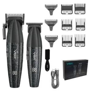 Професійний набір для стрижки волосся VGR V-640 акумуляторний Barber Combo PREMIUM Black