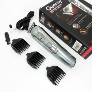 Бездротова машинка для стрижки волосся GEMEI GM-6112 акумуляторна, окантувальна машинка. Колір: сірий