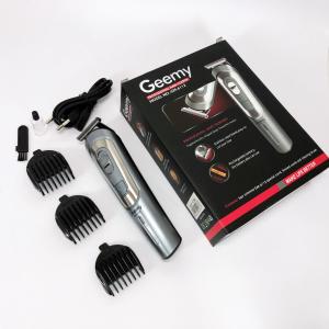 Бездротова машинка для стрижки волосся GEMEI GM-6112 акумуляторна, окантувальна машинка. Колір: сірий