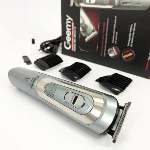 Бездротова машинка для стрижки волосся GEMEI GM-6112 акумуляторна, окантувальна машинка. Колір: сірий