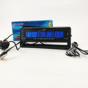 Автомобільний годинник з термометром та вольтметром VST-7010V
