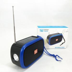 Bluetooth-колонка TG632 з радіо, ліхтарем, сонячною батареєю та гучномовцем. Колір: синій