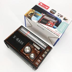 Радіоприймач портативне радіо Golon RX-381 акумуляторний ретро стовпчик usb sd mp3 fm Brown
