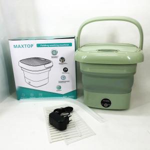 Складна пральна машина MAXTOP silicon washing machine, Портативна пралка відро. Колір: зелений
