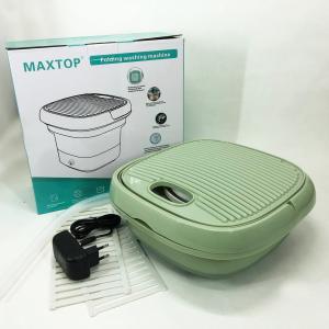 Складна пральна машина MAXTOP silicon washing machine, Портативна пралка відро. Колір: зелений