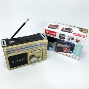 Радіоприймач портативне радіо Golon RX-381 акумуляторний ретро стовпчик usb sd mp3 fm Yellow