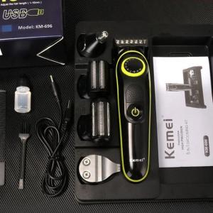 Багатофункціональна бритва Kemei KM-696: акумуляторний триммер з насадками для бороди та волосся