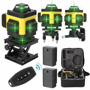 Рівень лазерний лінійний нівелір акумуляторний Laser 4D, 16 ліній, робоча відстань 30м, у кейсі