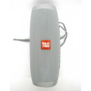 Портативна bluetooth колонка вологостійка TG-157 Pulse з різнокольоровою підсвіткою. Сірий колір