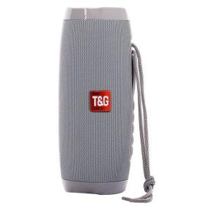 Портативна bluetooth колонка вологостійка TG-157 Pulse з різнокольоровою підсвіткою. Сірий колір