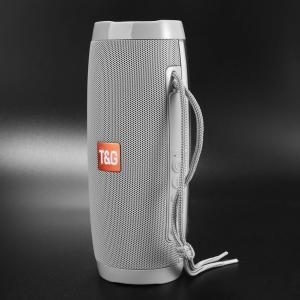 Портативна bluetooth колонка вологостійка TG-157 Pulse з різнокольоровою підсвіткою. Сірий колір