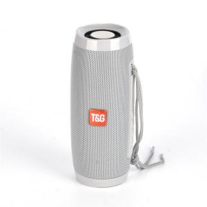 Портативна bluetooth колонка вологостійка TG-157 Pulse з різнокольоровою підсвіткою. Сірий колір