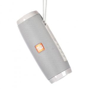Портативна bluetooth колонка вологостійка TG-157 Pulse з різнокольоровою підсвіткою. Сірий колір