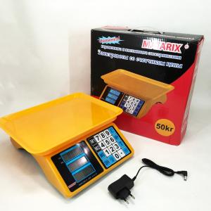 Електронні ваги для товарів Matarix MX-412 до 50 кг, Функціональні електронні ваги для торгівлі