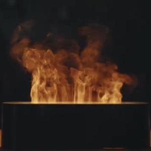 Зволожувач повітря – арома дифузор Diffuser А3 з пультом, ультразвуковий зволожувач з полумям Black