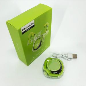 Бездротові навушники TWS T8 PRO з прозорим кейсом Вакуумний LED дисплей Bluetooth 5.3. Колір: зелений