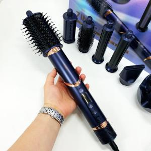 Фен-стайлер для волос 7в1 VGR V-477 DARK Blue Professional 1400 Вт 7 насадок