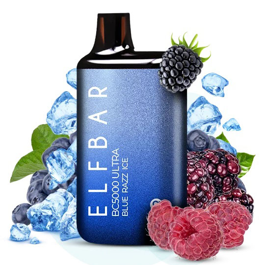 Elf Bar BC5000 Ultra. Синя Малина Лимонад (Blue Razz Ice)
