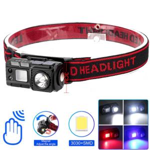 Ліхтар налобний 6541-3030+SMD(WHITE+RED+BLUE), Ліхтарик світлодіодний для туриста, Ліхтарик на голову