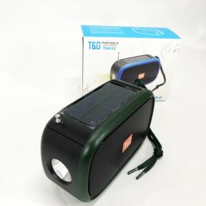 Bluetooth-колонка TG632 з радіо, ліхтарем, сонячною батареєю та гучномовцем. Колір: зелений