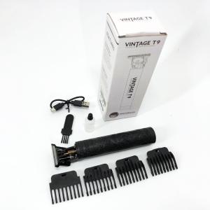 Машинка для стрижки волосся Vintage T9-2 BLACK 4 насадки