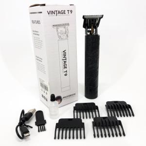 Машинка для стрижки волосся Vintage T9-2 BLACK 4 насадки