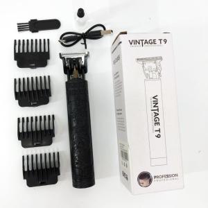 Машинка для стрижки волосся Vintage T9-2 BLACK 4 насадки