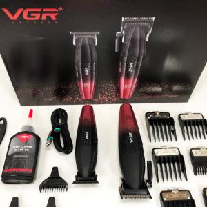 Професійний набір для стрижки волосся VGR V-640 акумуляторний Barber Combo PREMIUM. Колір: червоний